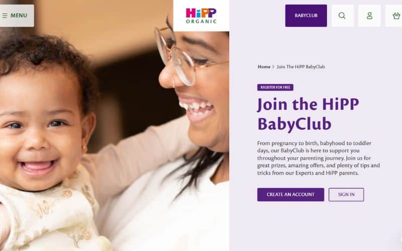 HIPP Organic website